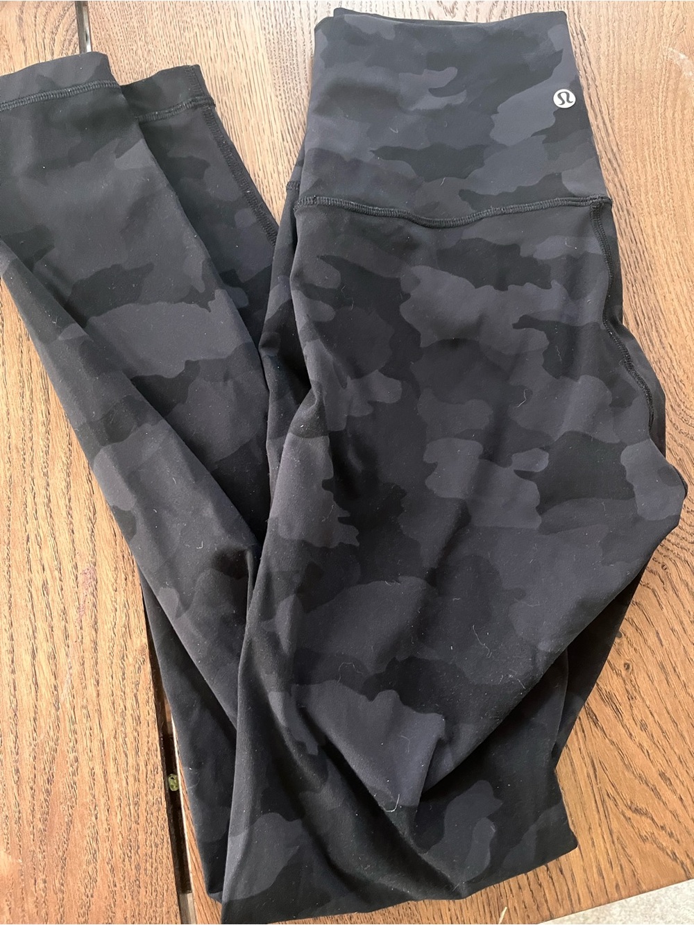 Lululemon Black Camo High-Rise Leggings